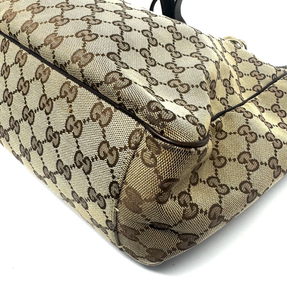 Gucci Positano GG Monogram Canvas Brown Tote Bag – Gold Hardware - Picture 5 of 15